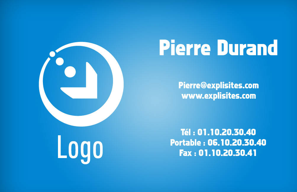 Exemple de la Carte de Viste bleue