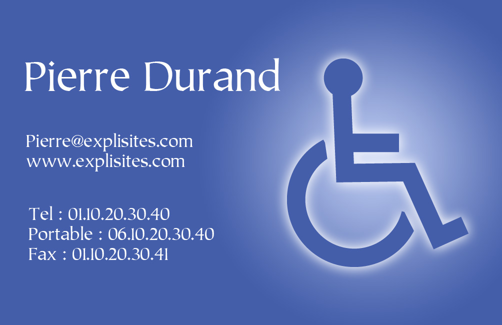 Exemple de la Carte de Viste handicape