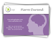 Carte de visite medical - cerveau