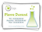 Carte de visite scientifique - erlenmeyer