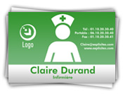 Carte de visite medical - infirmiere