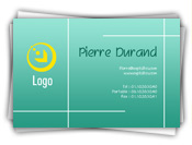 Carte de visite couleur - turquoise