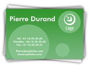 Carte de visite couleur - verte