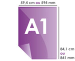 Format A1 : 594 x 841 mm
