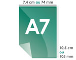Format A7 : 74 x 105 mm